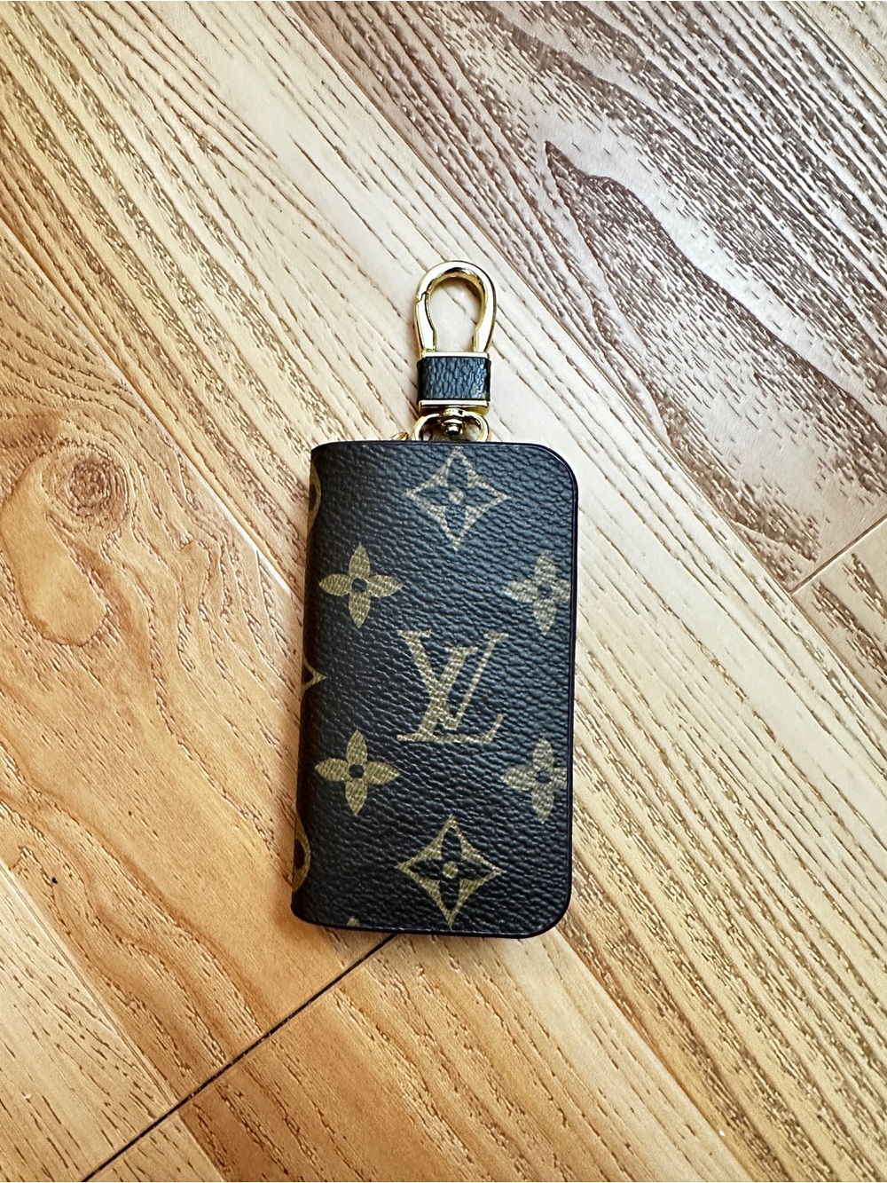 Louis Vuitton Monogram Key Holder in Brown and Gold Hardware